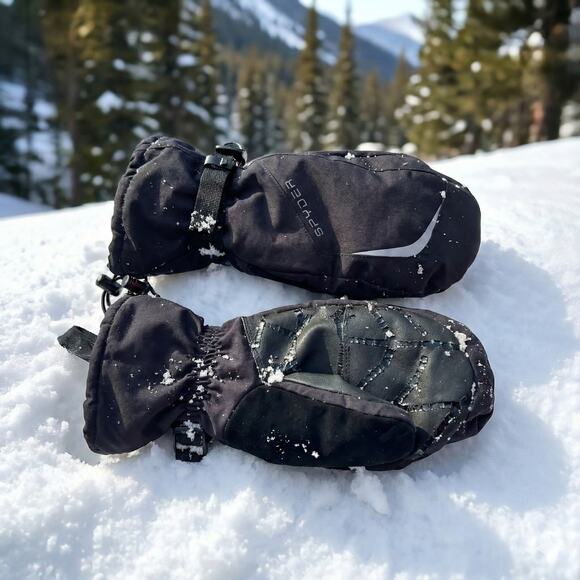 Spyder Ski Mittens | Men's XL | 3M Thinsulate Insulation | Black - Picture 3 of 4